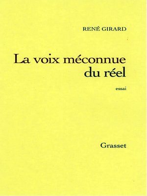 cover image of La voix méconnue du réel